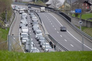 Au cours de la matinée, les bouchons se sont allongés jusqu'à atteindre une longueur de dix kilomètres à 10h30 (image d'archives).
